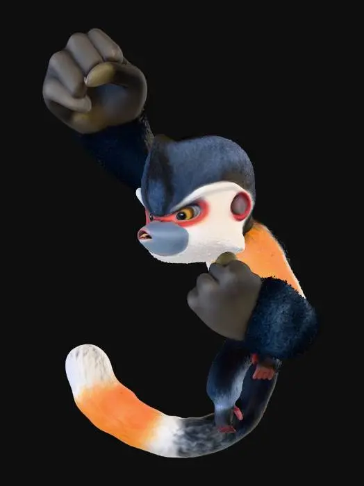 3D model for Martial Arts Monkey