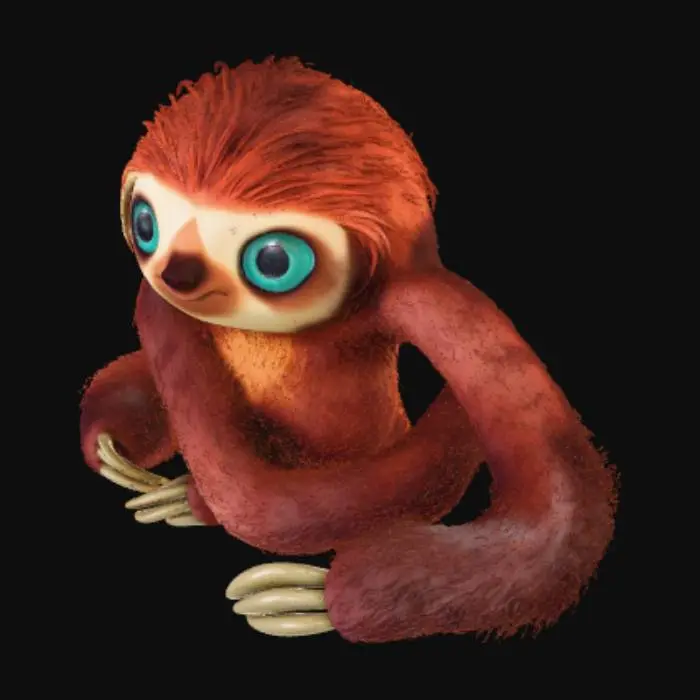 3D model for Cute Sloth Character