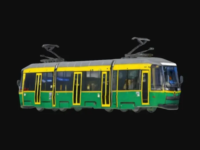 3D model for Green and Yellow Tram