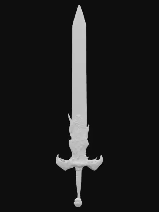 3D model for greatsword, product shot, no background.