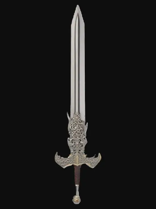 3D model for greatsword, product shot, no background.