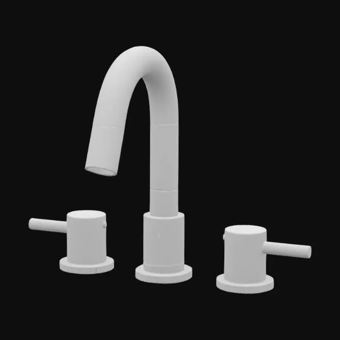 3D model for Modern Black Faucet Set