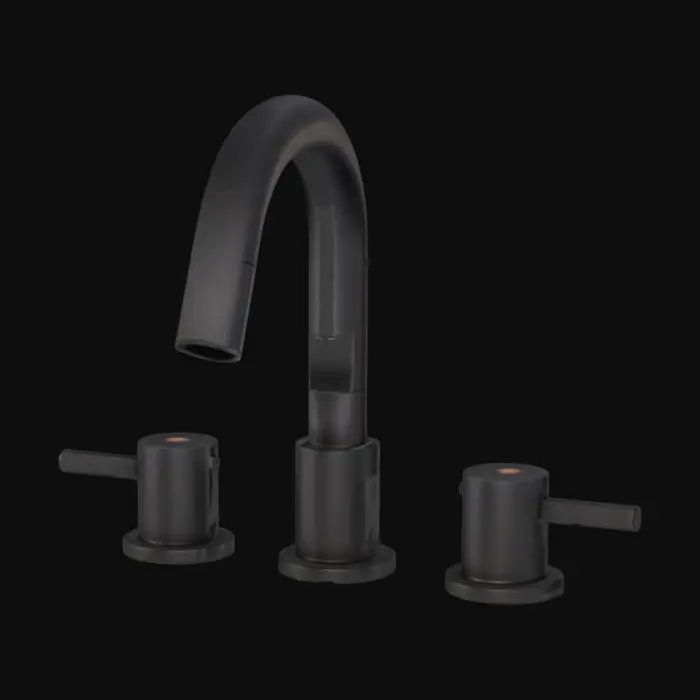 3D model for Modern Black Faucet Set