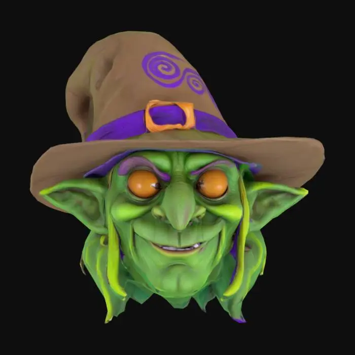 3D model for Goblin Wizard 