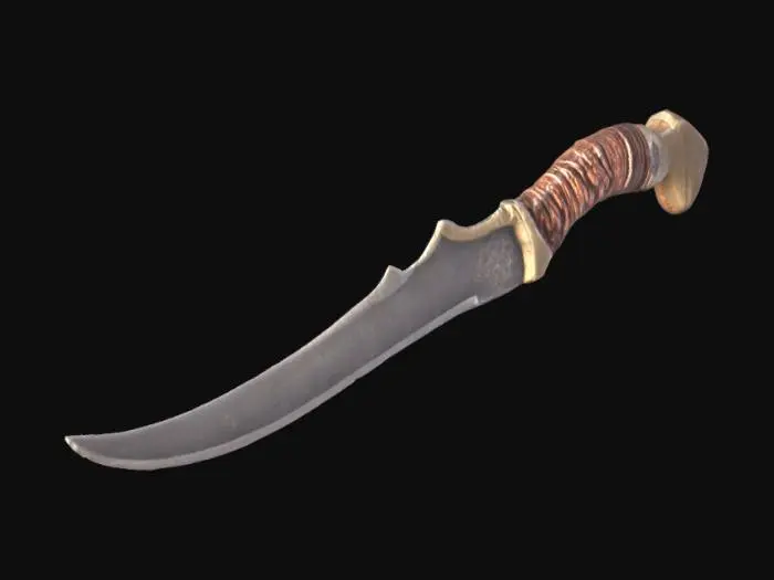 3D model for Curved Elegance Knife, #arch#