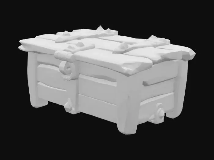 3D model for Wooden Treasure Chest, #arch#