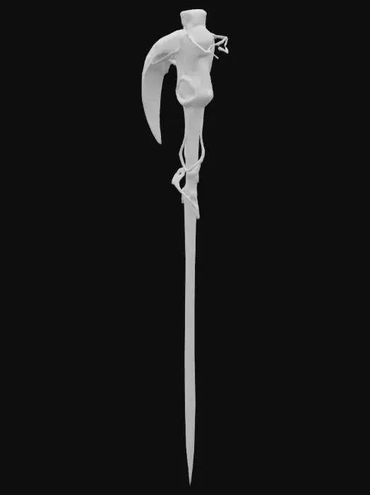 3D model for Melee: Phantom Reaper Scythe
A spectral scythe with a translucent, glowing blade that seems to waver like smoke. Its handle is made of aged bone entwined with blackened vines that writhe faintly. The blade emits a low, eerie hum, and when swung, leaves behind ghostly trails that distort the air. Embedded in the shaft is a pulsing, otherworldly core that fuels the weapon’s supernatural power.