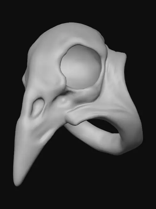 3D model for Raven Skull Ring, #Halloween2025#