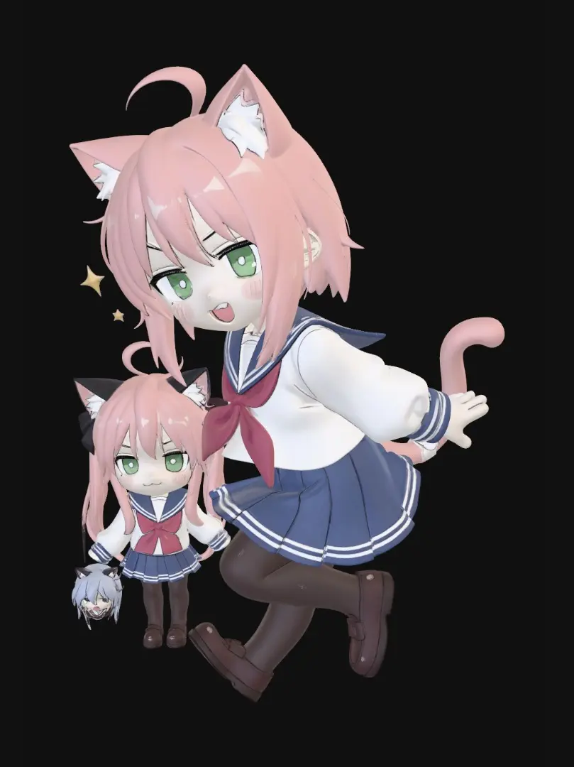 3D model for Skybound Nekos