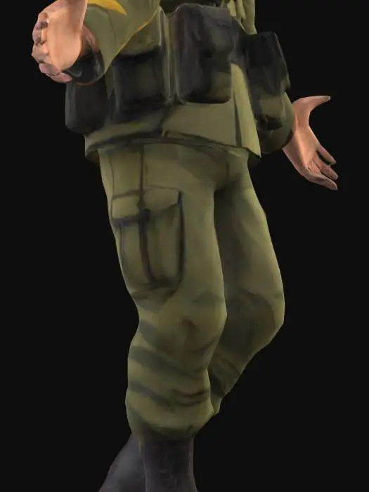 3D model for WW2 Allied Soldier, Anime Style