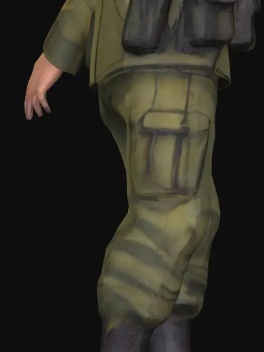 3D model for WW2 Allied Soldier, Anime Style