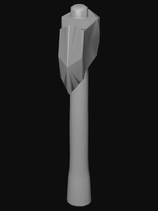3D model for the image is a low poly stone axe thats clean and modern, but with a low poly look