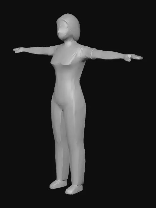 3D model for Polygonal T-Pose