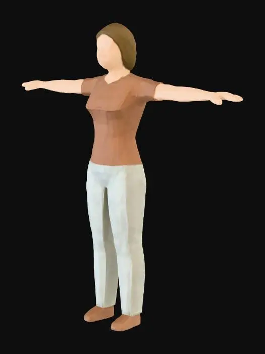 3D model for Polygonal T-Pose