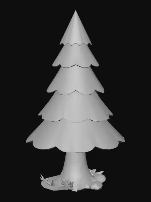 3D model for Low-Poly Pine Tree