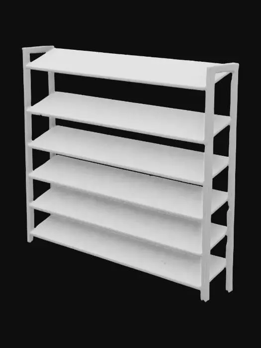 3D model for Ein stilisiertes Regal eines Supermarkts ohne Inhalte.