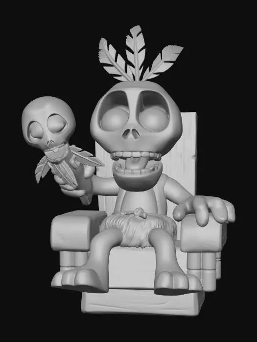 3D model for Jungle Skull King