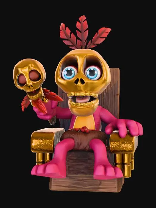 3D model for Jungle Skull King