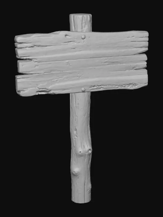 3D model for Rustic Wooden Sign
