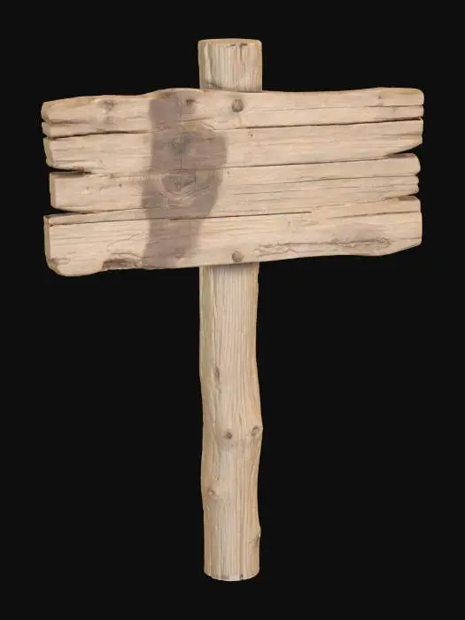 3D model for Rustic Wooden Sign