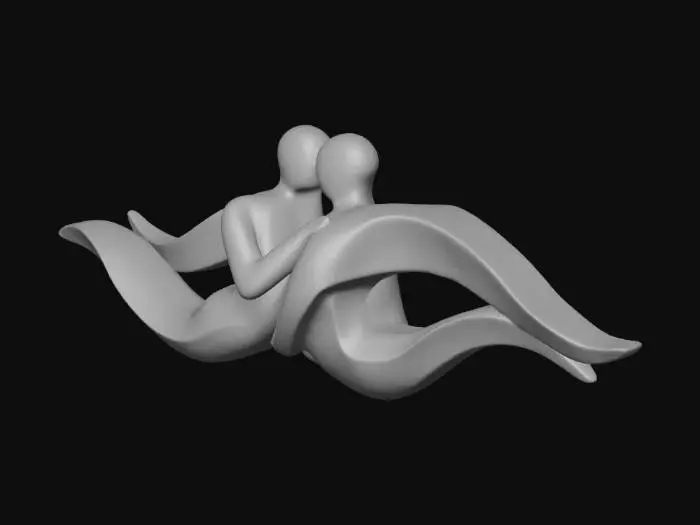 3D model for Beautiful abstract lovers.