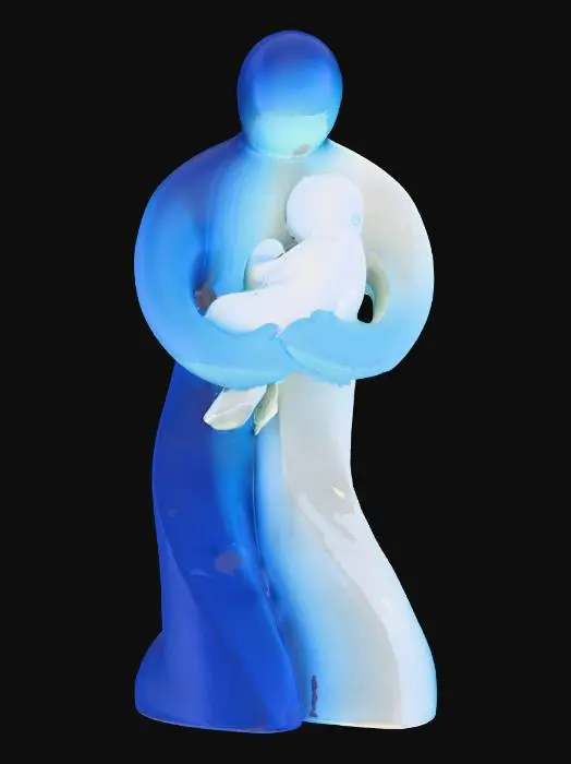 3D model for Beautiful abstract father and infant.