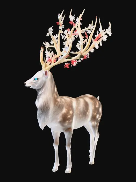 3D model for #Christmas2025#, Fantasy Yuletide Stag