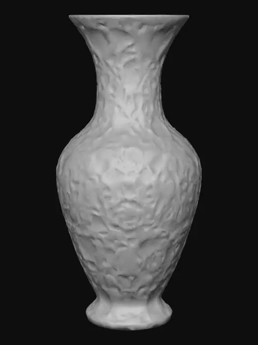 3D model for Hearts and roses stained glass vase.
