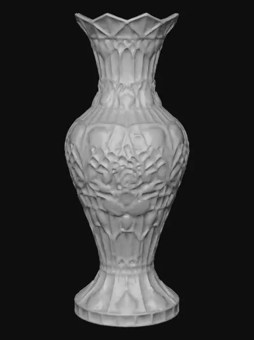 3D model for Hearts and roses stained glass vase.