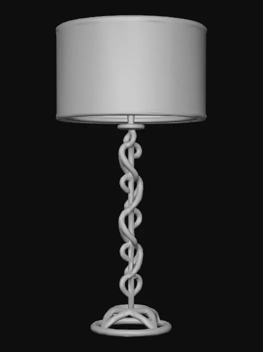 3D model for Gold Hearts and roses stained floor lamp.