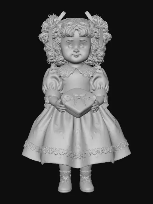 3D model for Miss Beasley valentine doll.
