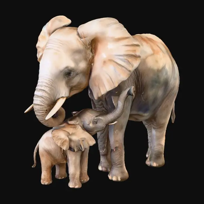 3D model for Elephant Family Stroll