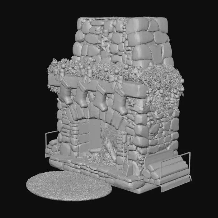 3D model for #Christmas2025#, Christmas Stone Hearth