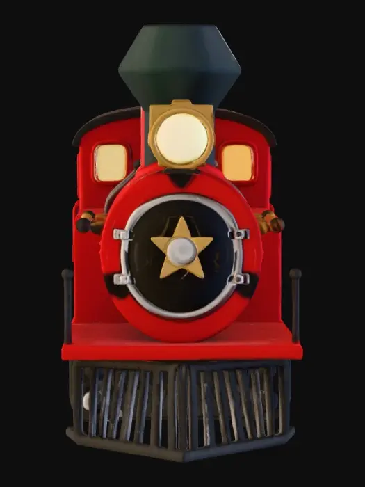 3D model for Red Cartoon Train
