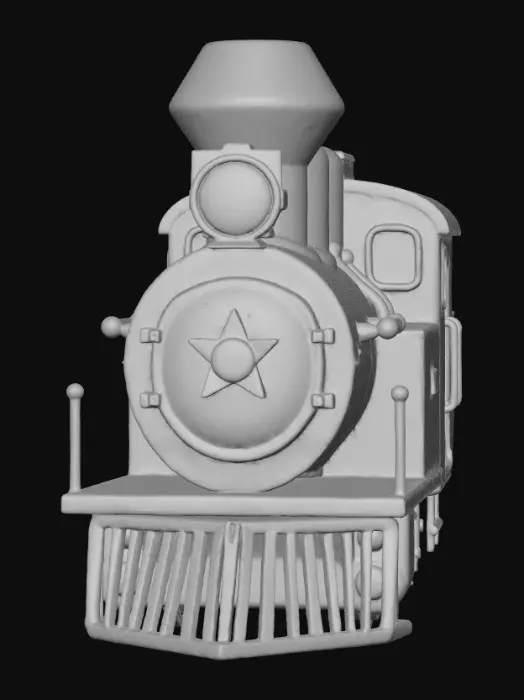 3D model for Red Cartoon Train