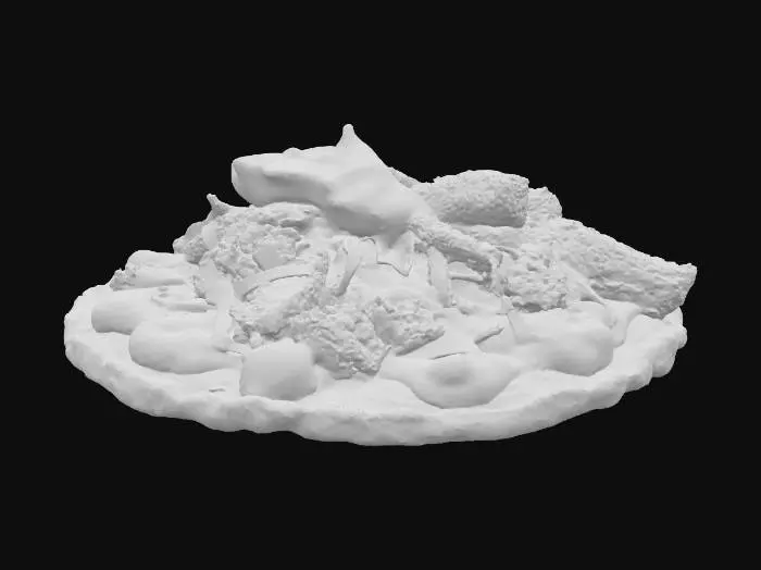 3D model for Sope m, #food#, exicano Carne asada