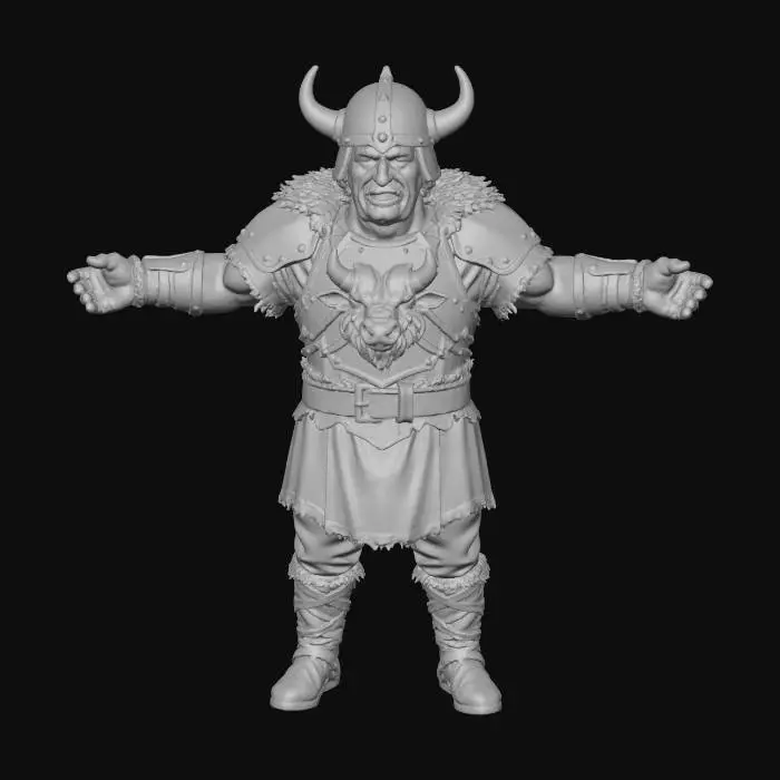 3D model for Bison Warlord, #villain#