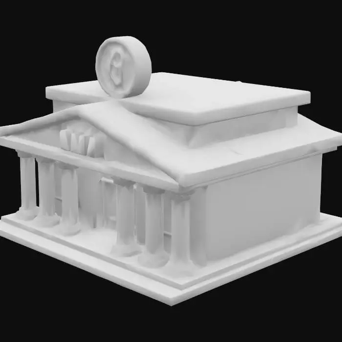3D model for Colorful Bank Icon