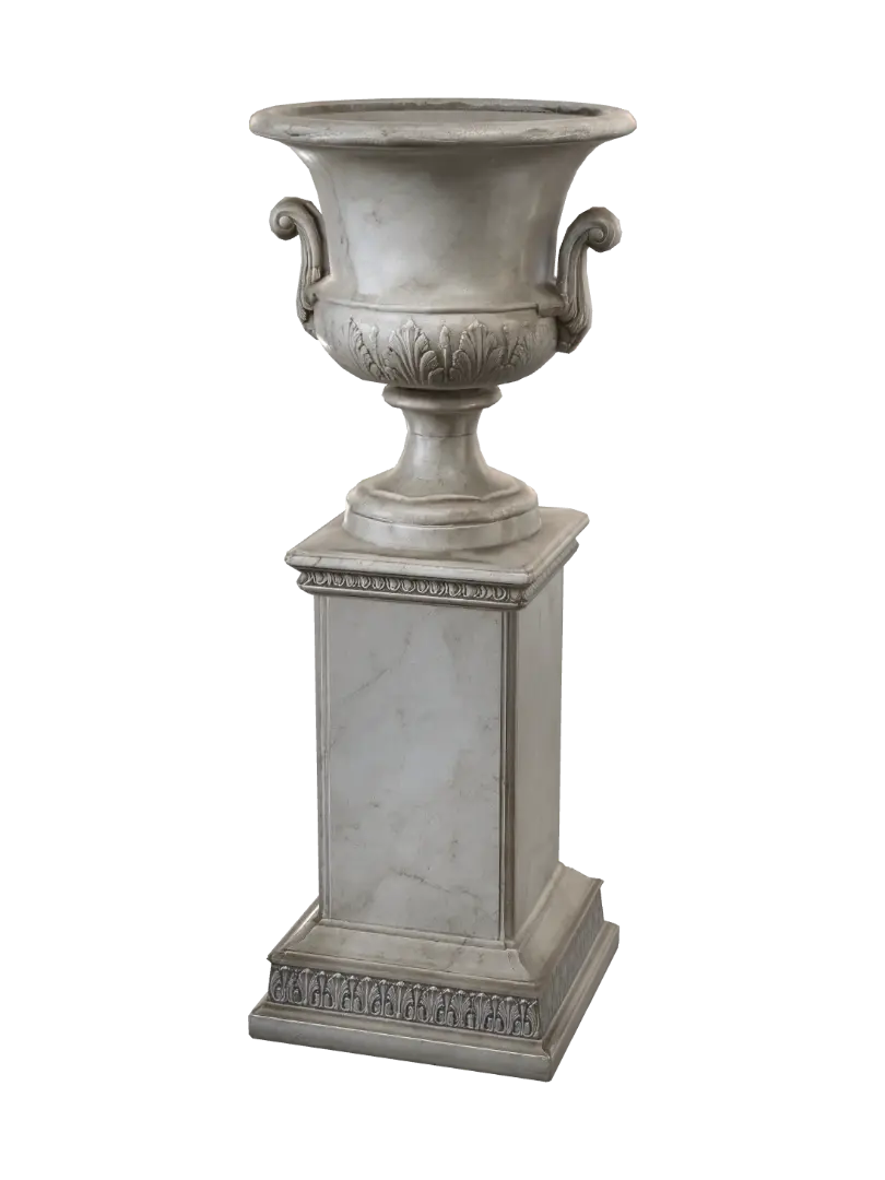 Marble Urn on a Pedestal 3D model, vytvořený pomocí AI