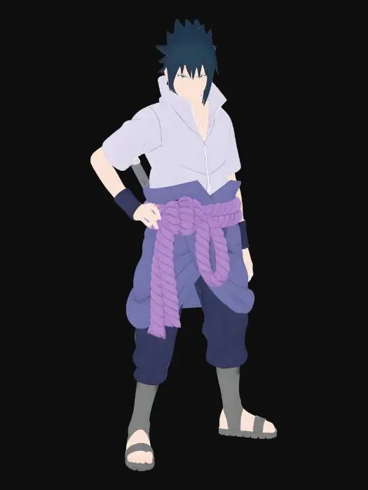 3D model for Sasuke Uchiha Rope-Belt Stance