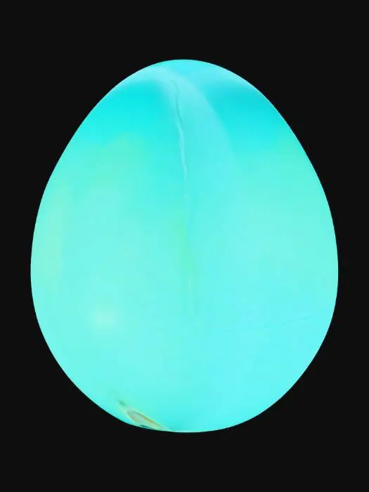 3D model for Womb Egg. With Cyan Blue. The Slime With Inside The Womb