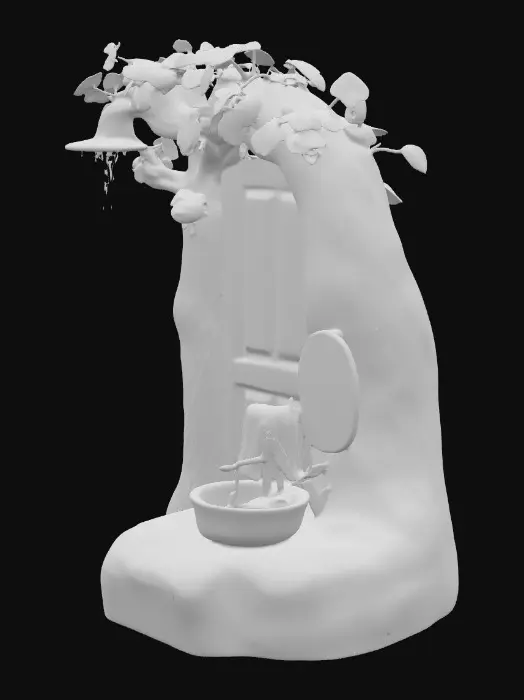 3D model for Anime’s Tree With Shower,  Anime’s Water In The Shower, Anime’s A Door Made In Wood, Anime’s Tree Towel Made In Soft Leaf, Anime’s A Rock With An Toothbrush An Mirror, Anime’s a Water in the Ground, Anime’s A Soft Leaf Into the Rock in the Ground and Top,