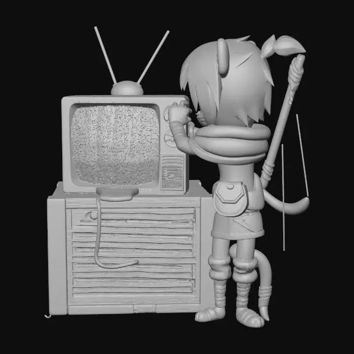 3D model for Static at Sunset