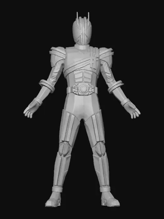 3D model for Masked Hero in Pink and Black Suit