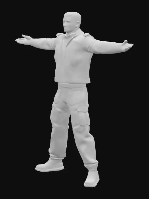 3D model for male explorer, survivalist, adventurer
