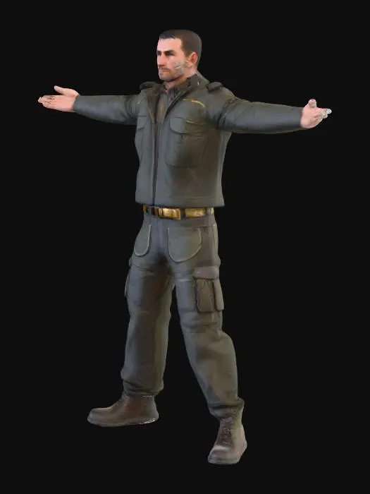3D model for male explorer, survivalist, adventurer