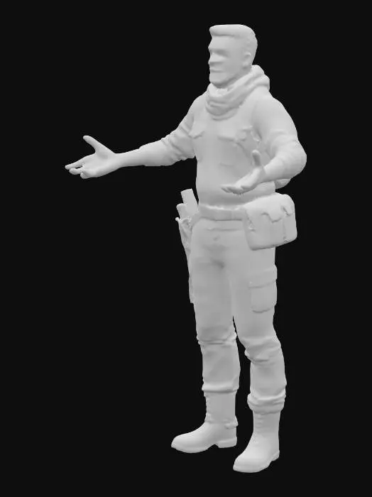 3D model for male explorer, survivalist, adventurer
