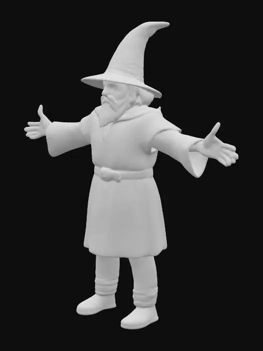 3D model for Midieval Male Mage