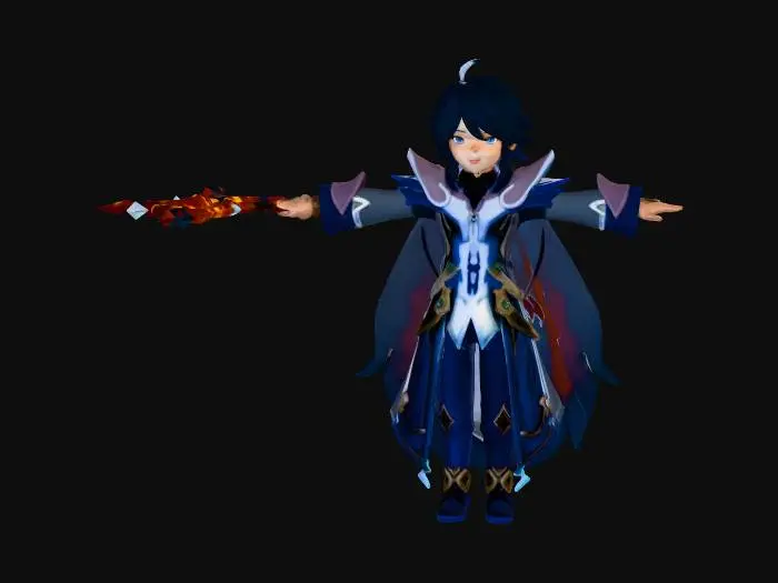 3D model for Magical Night Mage
