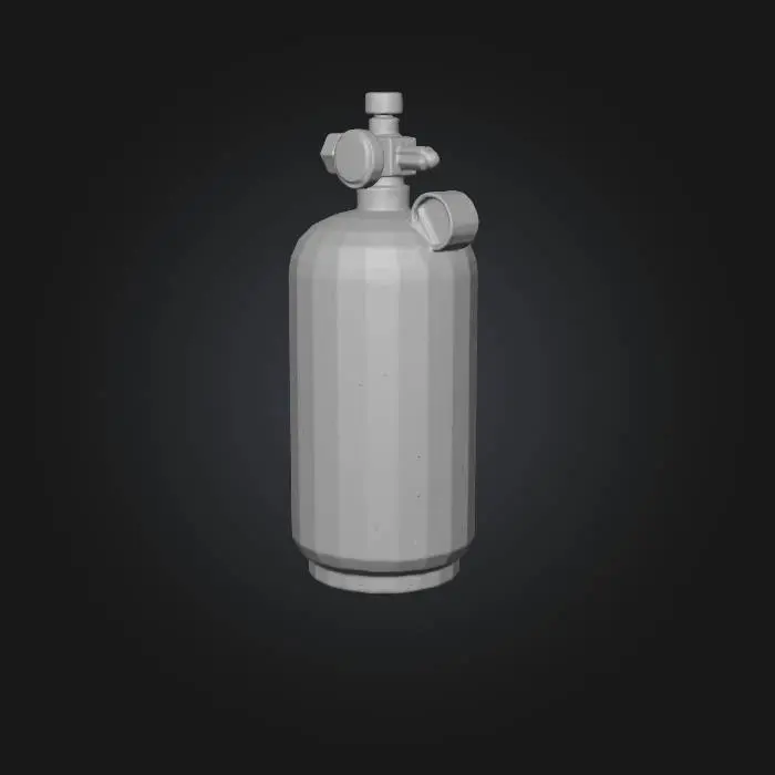 3D model for Bombona de oxigeno para recarga en traje espacial marte